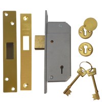 Union-Chubb 3G220 Detainer Dead lock 54mm Polished Brass