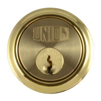 Union 1x1 5 Pin Rim Cylinder Brass
