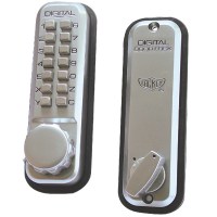 Lockey 2210 Keypad Digital Door Lock with Mortice Dead Bolt Satin Chrome