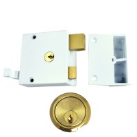 Union 1334 drawback lock 73mm White Case Brass Cylinder