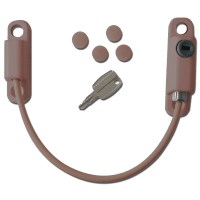 Asec Lockable Cable Window Restrictor - Brown