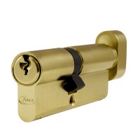 Asec 6 Pin Euro Key and Turn Cylinder Master Keyed 80mm 35/45 Brass