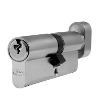 Asec 6 Pin Euro Key and Turn Cylinder Master Keyed 80mm 45/35 Nickel