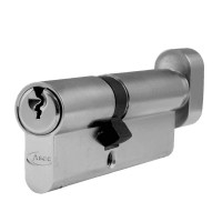 Asec 6 Pin Euro Key and Turn Cylinder Master Keyed 85mm 35/50 Nickel
