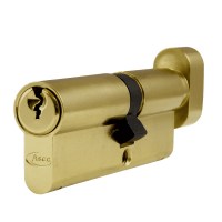 Asec 6 Pin Euro Key and Turn Cylinder Master Keyed 85mm 50/35 Brass