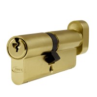 Asec 6 Pin Euro Key and Turn Cylinder Master Keyed 85mm 40/45 Brass