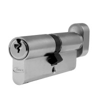Asec 6 Pin Euro Key and Turn Cylinder Master Keyed 85mm 45/40 Nickel