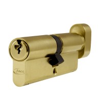 Asec 6 Pin Euro Key and Turn Cylinder Master Keyed 85mm 45/40 Brass