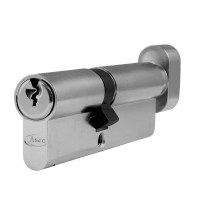 Asec 6 Pin Euro Key and Turn Cylinder Master Keyed 90mm 40/50 Nickel