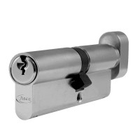 Asec 6 Pin Euro Key and Turn Cylinder Master Keyed 95mm 55/40 Nickel