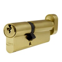 Asec 6 Pin Euro Key and Turn Cylinder Master Keyed 100mm 40/60 Brass