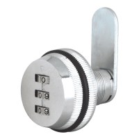 Asec 3 Dial Combination Cam Lock Silver
