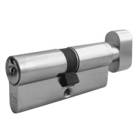 Asec 5 Pin Key and Turn Euro Cylinder 70mm 35/35 Nickel Plated