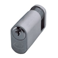 Asec 6 Pin Oval Half Single Cylinder Master Keyed 45mm 35/10 Nickel