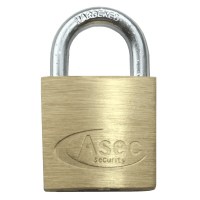 Asec Standard Shackle 4 Pin Brass Padlock Keyed Alike 30mm Cut I