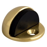 Asec Oval Floor Door Stop Polished Brass