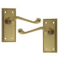 Asec Georgian Door Furniture Handle Lever latch Brass