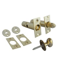 Asec Mortice Door Bolt and Turn Knob Electro Brass