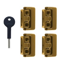 Yale-Chubb 8K101M Window Lock Brass 4 Locks 1 Key