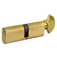 ERA 4024-31 6 Pin Oval Key and Turn Cylinder 80mm Polished Brass