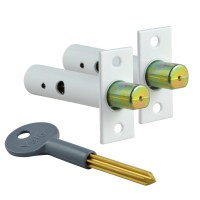 Yale PM444 Door Security Bolt 2 Bolts 1 Key White