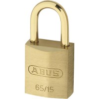 ABUS 65/15 Brass Body Open Shackle 4 Pin Padlock 16mm