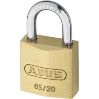 ABUS 65/20 Brass Body Open Shackle 4 Pin Padlock 20mm
