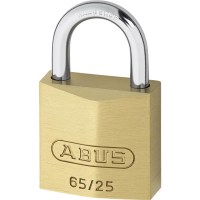 ABUS 65/25 Brass Body Open Shackle 4 Pin Padlock 25mm