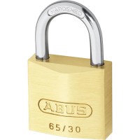 ABUS 65/30 Brass Body Open Shackle 4 Pin Padlock 30mm Quad Pack