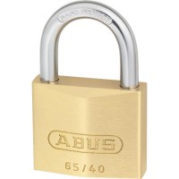 ABUS 65/40 Brass Body Open Shackle 5 Pin Padlock 40mm Quad Pack