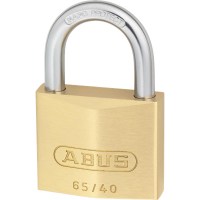 ABUS 65/40 Brass Body Open Shackle 5 Pin Padlock 40mm Twin Pack