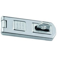 ABUS 100/100 Single Link Hasp and Staple Silver with screws 100mm