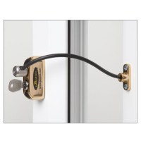 Jackloc Safety Cable Window Restrictor with Key Child Safety Brass