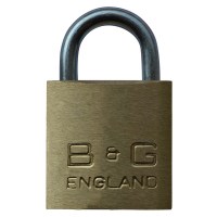 B&G Warded Brass Open Shackle Padlock - Steel Shackle - 32mm KA `D4` - D101