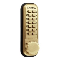 Lockey 2230 Push Button Digital Door Lock Polished Brass