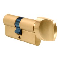 EVVA A5 Euro Key and Turn Offset Cylinder 31/41 72mm Polished Brass
