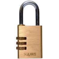 Squire Brass Body Recodable 3 Wheel Combination Padlock CTL1