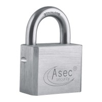 Asec Chrome Plated Brass Open Shackle Padlock Without Cylinder