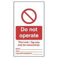 Asec Lockout Tagout Safety Tags Pack of 10 - Do not Operate