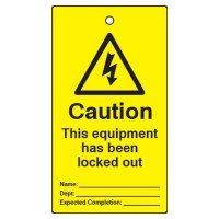 Asec Lockout Tagout Safety Tags Pack of 10 - This Equipment Has Been Locked Out