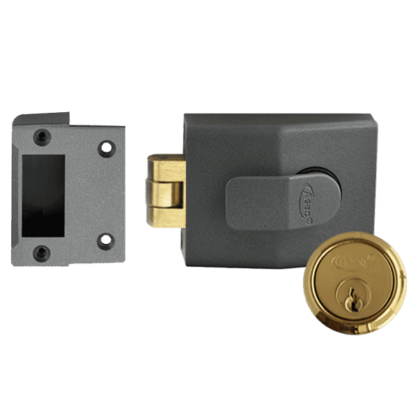 Asec Nightlatch Roller Bolt with Brass Cylinder