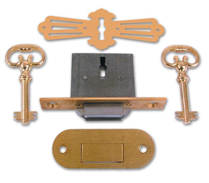 Asec 185 4 Lever Rolltop Desk Lock In Brass Www Locktrader Co Uk