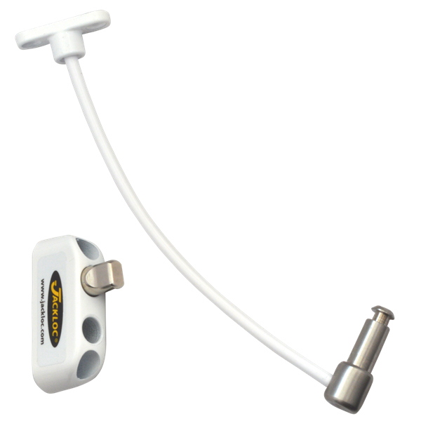 Jackloc Window Restrictor Push and Turn in White