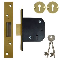 Willenhall M1 5 Lever Dead lock 76 mm Polished brass