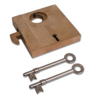 Willenhall G14 5 Lever Collapsible Hookbolt Gate Lock 96mm Brass