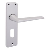 Union 644-47-2 Teal Door Furniture Lever Aluminium Oval Silver