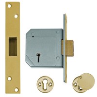 Union-Chubb 3G114 5 Lever Dead lock 80mm Polished Brass