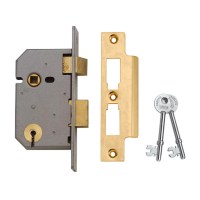 Union 2237 3 Lever Mortice Sash Lock Master Keyed 64mm Brass RYNU