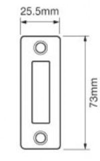 Union 2157 & 2177 Strike Keep Plates Satin Chrome