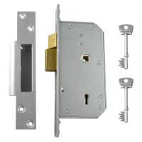 Union-Chubb 3K70 5 Detainer Sash lock 73mm Satin chrome Left hand